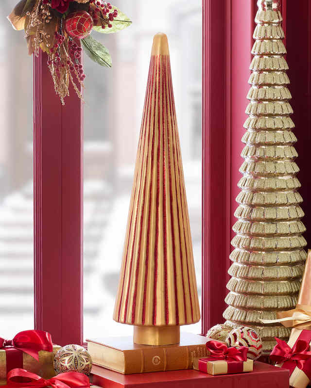 Matte Christmas Tree with Glitter Accents